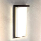 ASD LED 14" Outdoor Wall Light, Front Door House Sconce | 3CCT, Dimmable, Waterproof, ETL Listed | 20W 1900LM 3000-5000K 120V | Exterior Patio Lighting Fixture, Flush Mount Porch Lamp | Black by ASDLightingCorporation