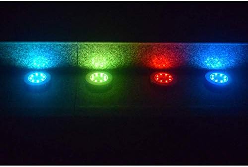 Multicolor Solar Ground Lights 8 Lamp Beads Seven Colors Garden Lights Outdoor Led Disk Lights Waterproof In-Ground Outdoor Landscape Lighting for Lawn Patio Pathway Yard Deck Walkway Flood Ligh - Image 3