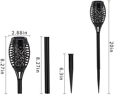 Purple Solar Lights Outdoor, 8 Pack Solar Torch Lights - Image 6