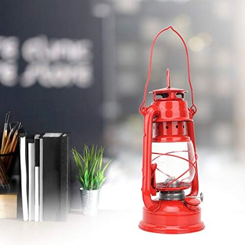 Oil Lamp, Paint Anti Oxidation Large Capacity Vintage Style Retro Kerosene Lamp Iron Glass Sturdy Exquisite Workmanship Kerosene Burning Lantern for Bar, Decoration, Gift(red) - Image 4