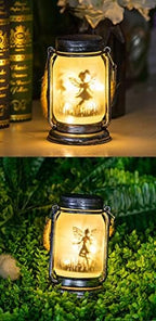 2Pcs Solar Outdoor Hanging Lanterns with Handle Retro Solar Lights Patio Decor Patio IP65 Waterproof Yard Art Garden Accessories Outdoor Decorations for Christmas Porch Lawn - Image 7