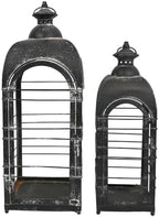 Christmas Decorations Vintage Metal Candle Lantern 2Pcs 25in & 20in Distressed Black Rustic Large Lanterns Farmhouse Hanging Candle Holder Lantern for Xmas Indoor & Outdoor Front Porch Patio Decor by Unknown