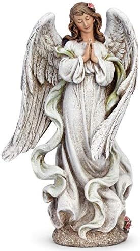 Napco Imports Outdoor Garden Patio Memorial Statue Figurine 11.5 Inch Resin Praying Angel by Napco