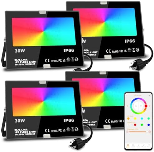 MELPO Led Flood Light 30W, 300W Equivalent Outdoor Color Changing Lights by MELPO
