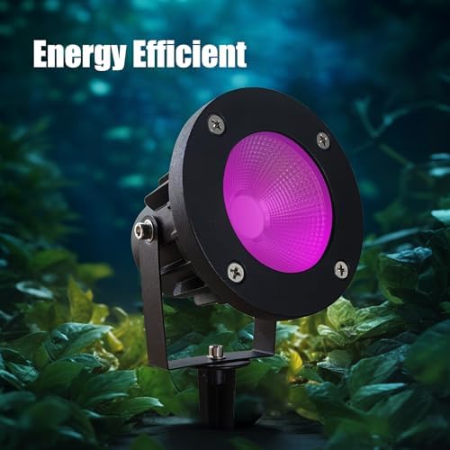 Color Spot Lights Outdoor 120V 25W - Strobe Lights Halloween for Yard, Tree & House - Color Changing Strobe Light for Parties, Christmas, Halloween Decorations - Image 2