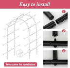 Thickened Tube Garden Arch Trellis - Metal Garden Arbor for Climbing Plants - Image 6