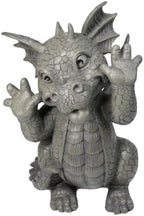 Ebros Gift Whimsical Garden Dragon Making Silly Funny Faces Statue 10.25" H Cute Baby Dragon Faux Stone Resin Finish Figurine Dungeons and Dragons Mythical Fantasy Sculpture Guest Greeter Home Decor - Image 2
