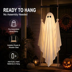 4.9FT Large Pre-Assembled Hanging Swing Ghost Halloween Decorations Outdoor - Image 3