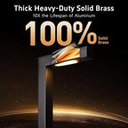 Gardenreet Brass Low Voltage L-Shaped Path Light, Black, G4, 4000K, 12Pack - Image 3