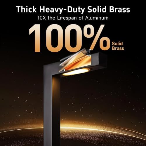 Gardenreet Brass Low Voltage L-Shaped Path Light, Black, G4, 5000K, 12Pack - Image 3