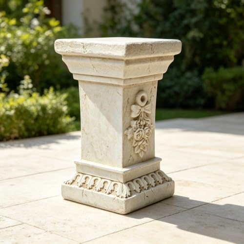 11.8" Roman Column Pedestal, Resin Greek Style Display Stand - Image 6