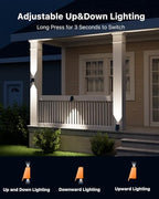8 Pack Warm/Neutral/Cool White Solar Power Fence Lights Up and Down - Image 4