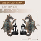 Solar Dragon Tree Decor Outdoor, Hanging Dragon Statue with Lantern - Image 2