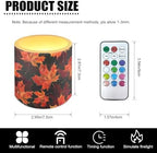 Thanksgiving Maple Leaf Flameless Candles Battery Powered LED Candle with Remote Timer Color Changing Control 4 Pieces Candles for Thanksgiving Decorations - Image 7
