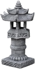 Japanese Zen Resin Pagoda Lantern - Solar-Powered Waterproof Garden Sculptu by Unknown