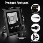 T-SUN 5 Pack 10W Christmas Led Mini Flood Light Outdoor with Color Changing - Image 7