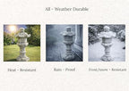 Asian Pagoda Statue Oriental Lantern Outdoor Sculpture Garden Figurine Painted Zen Ornament Japanese Pagoda Figure Yard Decoration Concrete Statuary Lawn Art - Image 5