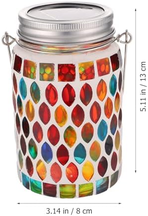 Outdoor Solar Lamp Ornament Hanging Glass Garden Light Lantern - Image 2
