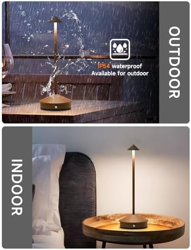 LED Rechargeable Cordless Table Lamps Brown - Image 5