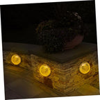 SEWACC 4pcs Warm Light LED Solar Ground Lawn Lamps Outdoor Solar-Powered Landscape Disc Lights for Garden Pathway Patio In-ground Lighting - Image 2
