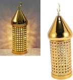 Gold Wind Lamp, Golden Candle Windproof Lamp, Retro Hollow Wind Lamp Iron Lantern for Wedding Party Decoration (Medium) - Image 7