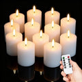 GenSwin Wax Votive Flameless Candles Battery Operated Remote Timer White by GenSwin