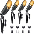 Gardenreet Brass Landscape Lighting - Low Voltage Outdoor Spotlights, Wired LED Uplights 12V, Waterproof Spot Lights, Antique Bronze for Outside Trees with 5W 5000K Daylight MR16 Bulb (4 Pack) by Gardenreet