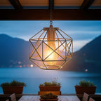 Hanging Solar Lantern,7.8′′×7′′Outdoor Solar Lanterns Waterproof Pendant Light Outdoor Chandelier for Gazebo Patio Porch Garden Barn Tree Pergola Decor by Unknown