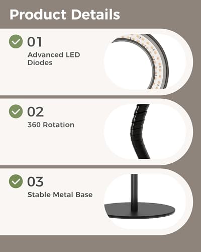 Bamworld Grow Lights for Indoor Plants, 2 Head Full Spectrum Plant Lights - Image 7