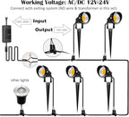 ZUCKEO 10W Low Voltage Landscape Lights LED Landscape Lighting with Connectors, 12V Outdoor Spotlights Yard Garden Pathway Lights, 1000LM Waterproof Warm White Light (14 Pack) - Image 5