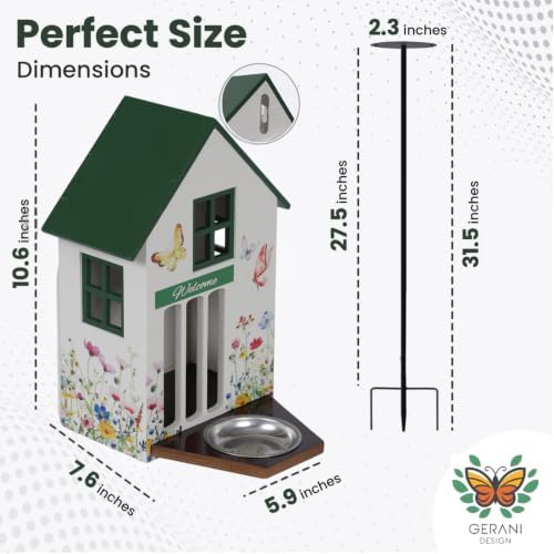 Butterfly House and Feeder for Outside with Metal Stake - Image 4