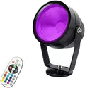 RGBW Outdoor Landscape Spotlight, IP67 Waterproof LED Garden Light with Remote Control, 16 Colors & 4 Dynamic Modes, Dimmable 270° Adjustable Yard Spot Light for Tree, Patio, Holiday Decor (Black) by Unknown