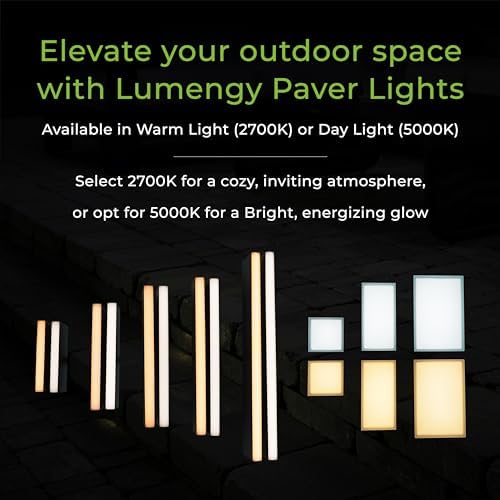 LUMENGY Paver Light 4x8 Inch (3.85 x 7.79), 5000K Daylight, Glare-Free Brick Lighting for Driveways, Walkways, Pool Decks and Patios, 12V Hardwired, IP67 Waterproof, Drive-Over Rated - Image 4