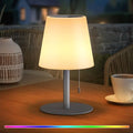 uuffoo Solar Lamp Outdoor Waterproof 8 Colors Rechargeable Cordless, Eye-Caring Dimmable Solar Lights LED Battery Operated Portable for Indoor Outdoor Garden Patio (Gray) by UUFFOO