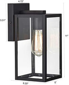 MICSIU 2 Pack 11“ Textured Black Modern Farmhouse Outdoor Light Fixture - Image 2