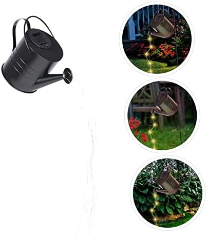 Solar Watering Can with LED Lights Decorative Solar Garden Lights for Outdoor Use Iron Art Design for Patios and Lawns 1 Piece - Image 4