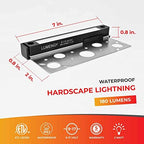 LUMENGY 7 Inch 2W LED Hardscape Light, 2700K Warm White, Easy Replaceable Feature, Includes 3 Mounting Plates for Outdoor Steps, Retaining Walls and Paver Steps, 12V, Black Finish - Image 3