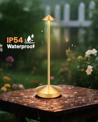 Portable Led Cordless Lamp Table Light 2 Pack, Rechargeable 6000mAh Battery Outdoor Table Lamp for Dinning Restaurant Patio Bedroom Camping, IP54 Waterproof, Dimmable - Image 6