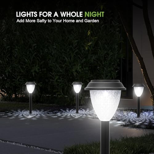 GOODFOEVER Solar Pathway Lights Outdoor, 16 Pack Solar Lights Outdoor Waterproof for Outside, Garden Decor for Yard, Patio, Landscape, Planter, Walkway, Driveway - Image 4