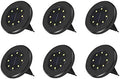Solar Ground Lights 8 LED Disk Light Solar Powered Outdoor In-Ground Landscape Path Lights for Garden Lawn Yard Patio Driveway Walkway Pool Patio Deck Pathway,6 Pack,Warm White,Black Finish by KJingKeLai