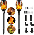 2 Pack Solar Light Outdoor (Super Larger Size) 96led Solar torches for outside,Ultra-Bright Solars Light with Flickering Flame,Auto Lighting Dusk to Dawn Landscape Patio Lights for Garden Decor by Mpowtech