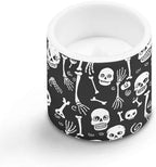 Pack of 4 Flameless Candles with Remote, Halloween Skeleton Battery Operated Candles with Timer Waterproof Flameless Pillar Tea Lights for Indoor Outdoor Party Banquet Decorations - Image 2