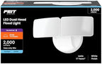 Feit Electric 28W Dusk to Dawn Dual Head Outdoor LED Security Flood Light, 2000 Lumens, 5000K Daylight, Adjustable Heads, Waterproof, Hardwired, 50,000-Hour Lifetime, S9DFL/850/DD/WH by FeitElectricCompany