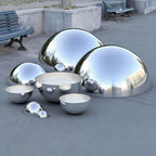 1 Piece Silver Stainless Steel Half Sphere Gazing Ball - Mirror Polished Hollow Hemisphere for Garden Gate, Stair Handrails, and Shopping Mall Wall Decoration(Size:7.87in/20cm) - Image 4