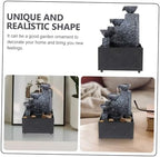 Small Resin Tabletop Water Fountain for Home Office Decor, Portable - Image 4