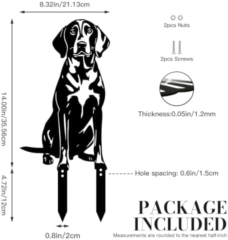 10" American English Coonhound Statue Garden Stake - Image 3