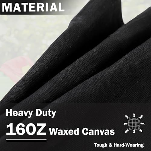Garden Tool Bag | Heavy-Duty 16oz Waxed Canvas Garden Tool Tote with 8 Pockets | L9.5" x W6" x H15.5" | Tools Storage Bag for Gardeners, Portable Tool Organizer for Garden Essentials - Image 3
