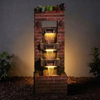 Bumilgar 34" Brick Outdoor Fountain Garden LED Lights - Image 2