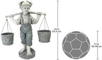 Design Toscano Flowers for Felicity Little Girl Garden Statue with Basket Planters, Medium, 25 Inches Tall, Cast Stone Resin, Two Tone Stone Finish - Image 5