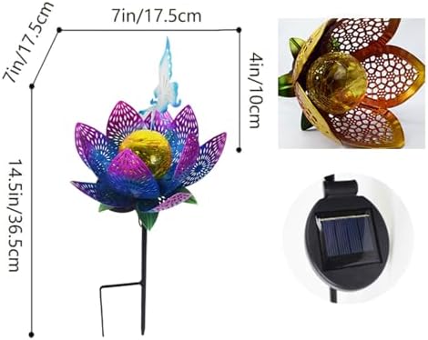 6 Pack Solar Lights (Flower & Animal Solar Light Blue) - Image 2